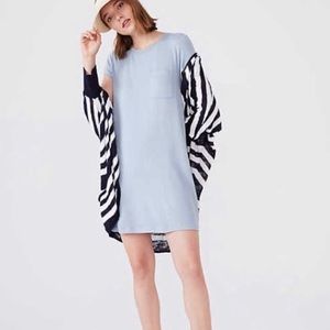 LOFT Lou & Grey Signaturesoft Pocket Tee Dress- Color- Moonstruck Size L
